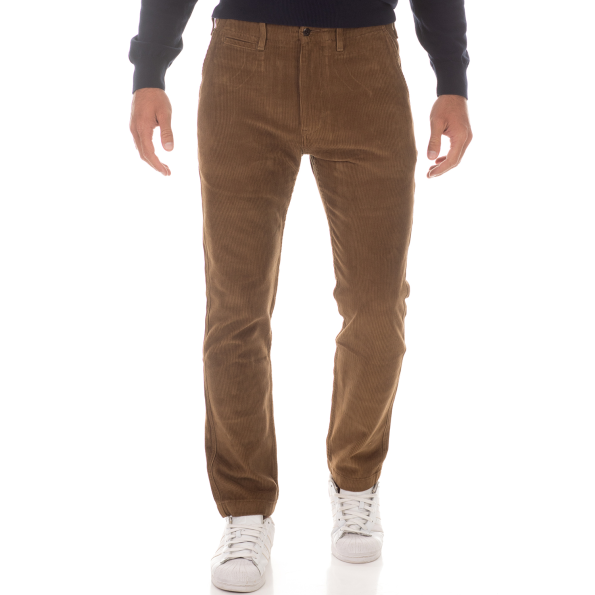 Ανδρικό κοτλέ παντελόνι LEVIS 502 TRUE CHINO καφέ