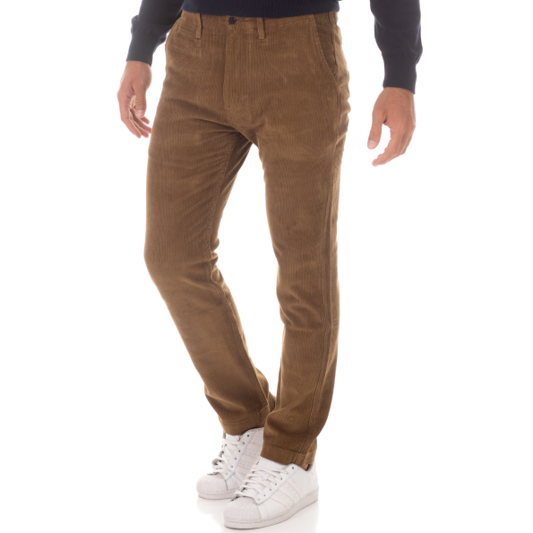 Ανδρικό κοτλέ παντελόνι LEVIS 502 TRUE CHINO καφέ Ανδρικά