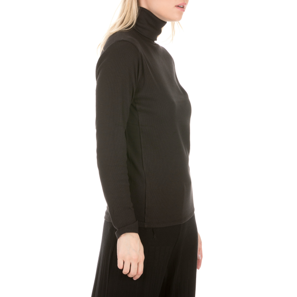 Γυναικεία μπλούζα ζιβάγκο COTTON CANDY RIB TURTLENECK μαύρη Γυναικεία