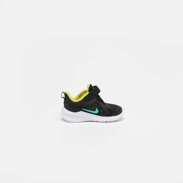 Βρεφικά αθλητικά παπούτσια CJ2068 NIKE DOWNSHIFTER 10 (TDV) μαύρα μπλε Παιδικά