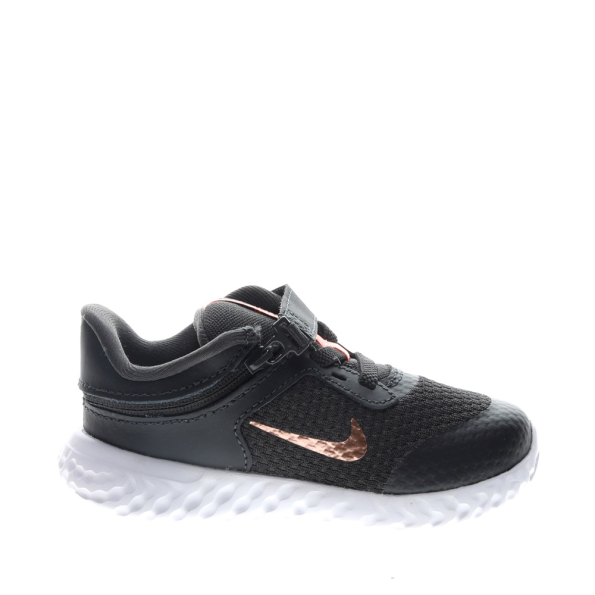Βρεφικά αθλητικά παπούτσια Nike Revolution 5 FLYEASE (TDV) μαύρα χρυσά Παιδικά