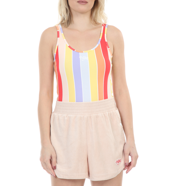 Γυναικείο κορμάκι NIKE NSW RETRO FEMME BODYSUIT AOP πορτοκαλί μπλε