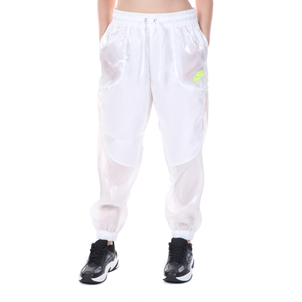 Γυναικείο παντελόνι φόρμας NIKE NSW AIR PANT SHEEN λευκό