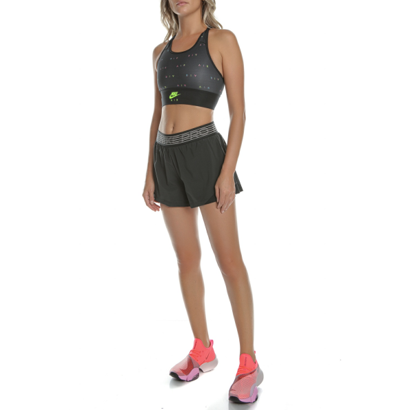 Γυναικείος αθλητικός στηθόδεσμος NIKE SWOOSH AIR BRA ανθρακί SPORTS