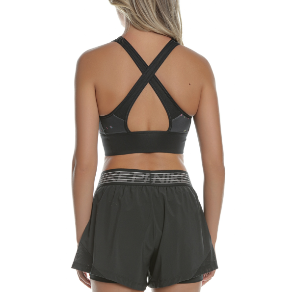 Γυναικείος αθλητικός στηθόδεσμος NIKE SWOOSH AIR BRA ανθρακί SPORTS