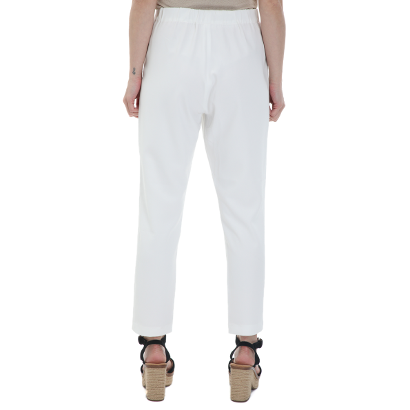 Παντελόνι loose cigarette REIKO LUNA COLOR λευκό Γυναικεία