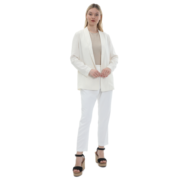 Παντελόνι loose cigarette REIKO LUNA COLOR λευκό Γυναικεία