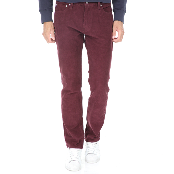 Ανδρικό κοτλέ παντελόνι LEVIS 511 SLIM WINETASTING μπορντό