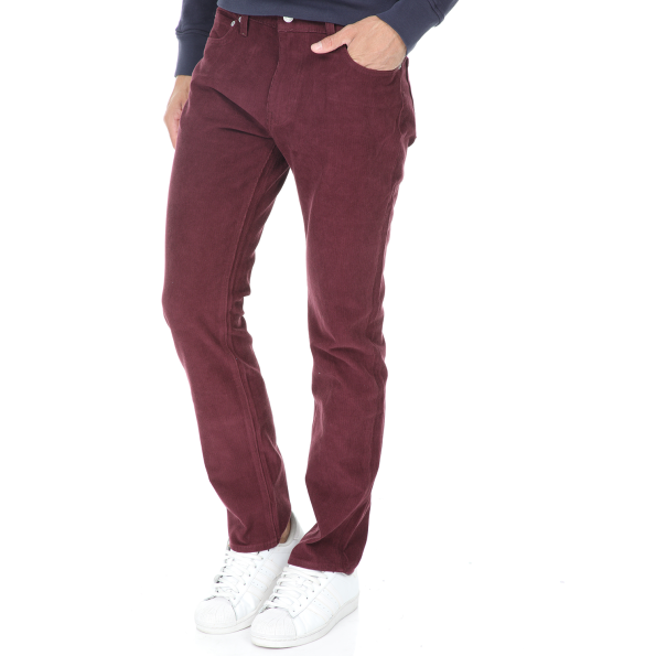 Ανδρικό κοτλέ παντελόνι LEVIS 511 SLIM WINETASTING μπορντό Ανδρικά