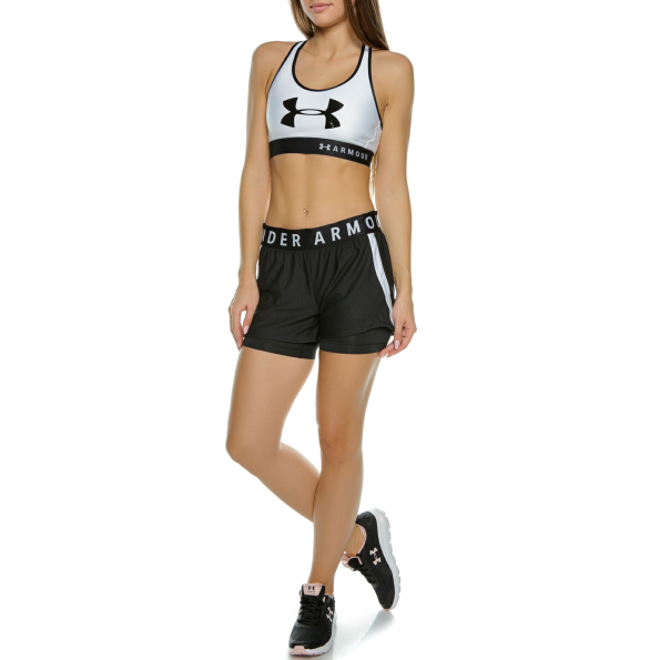 Γυναικείο σορτς UNDER ARMOUR Play Up 2-in-1 λευκό-μαύρο Γυναικεία
