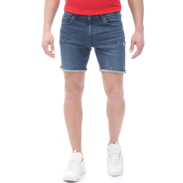 Ανδρική jean βερμούδα CR7 Shorts-Slim Short μπλε