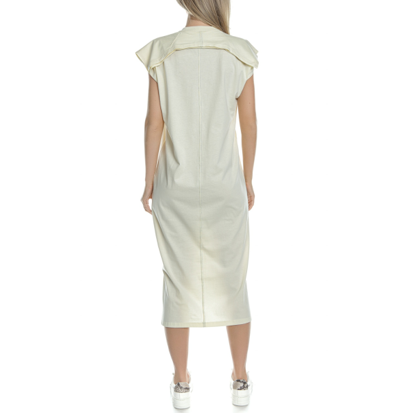 Γυναικείο midi φόρεμα NIKE CZ9247 W NSW DRESS EARTH DAY FT κίτρινο μπεζ Γυναικεία