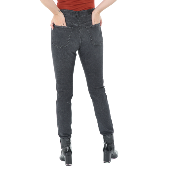 Γυναικείο boyfriend jean παντελόνι REIKO HARLEM μαύρο Γυναικεία