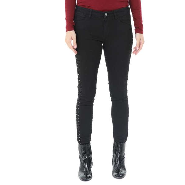 Γυναικείο jean παντελόνι REIKO NELLY STUDS μαύρο