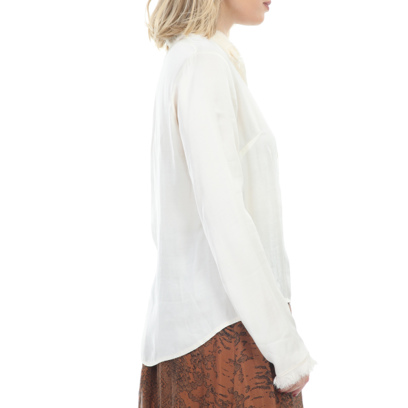 Γυναικείο πουκάμισο GAUDI FASHION D BLUSA M-LUNGA λευκό Γυναικεία