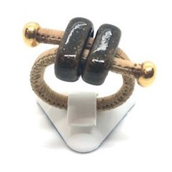 Γυναικείο δαχτυλίδι APOXYLO 987 DOUBLE BROWN καφέ