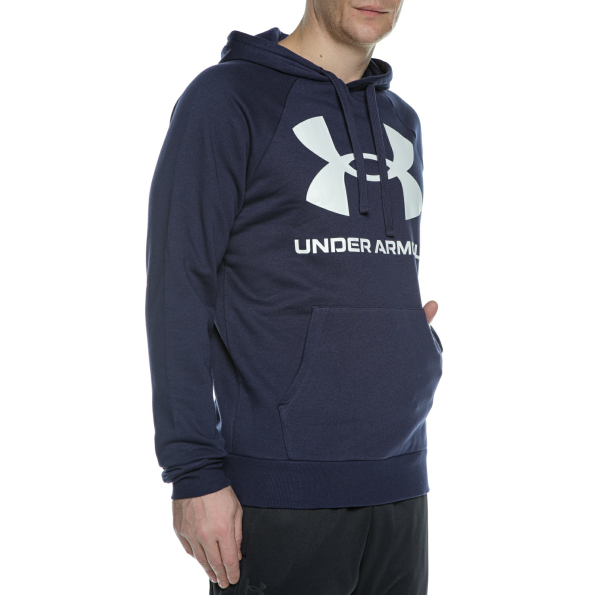 Ανδρική φούτερ μπλούζα UNDER ARMOUR 1357093 UA Rival Fleece Big Logo μπλε Ανδρικά
