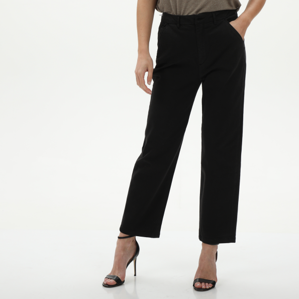Γυναικείο cropped παντελόνι REIKO SANDYHIGHE21 μαύρο