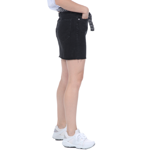 Γυναικεία jean mini φούστα SUPERDRY μαύρη Γυναικεία