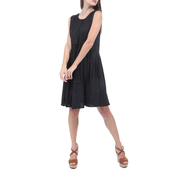 Γυναικείο φόρεμα SUPERDRY TEXTURED DAY DRESS μαύρο Γυναικεία