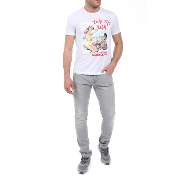 Ανδρικό t-shirt GAUDI λευκό Ανδρικά