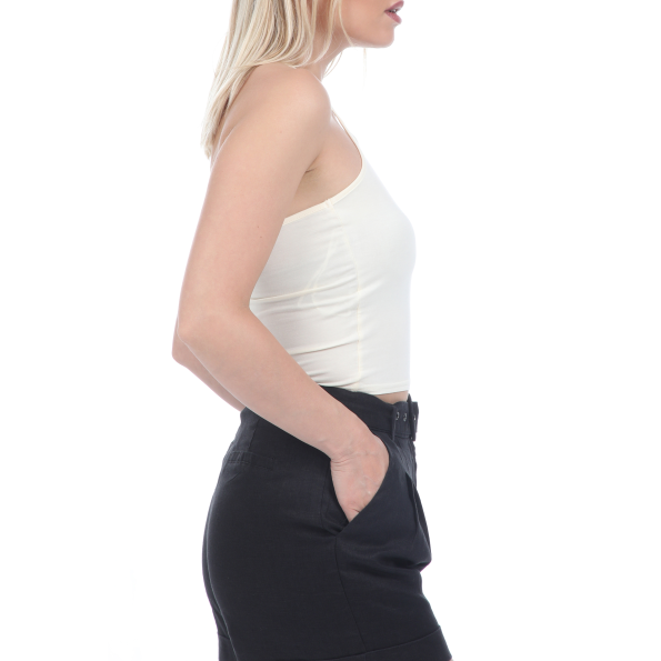 Γυναικείο cropped top KENDALL  KYLIE μπεζ Γυναικεία