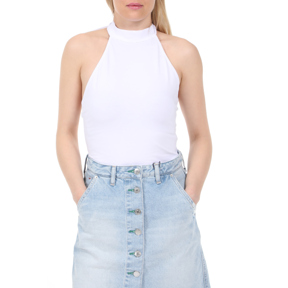 Γυναικείο κορμάκι KENDALL  KYLIE W AMERIKEN CUT BODY λευκό