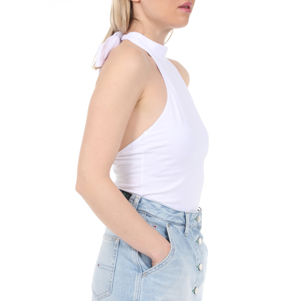Γυναικείο κορμάκι KENDALL  KYLIE W AMERIKEN CUT BODY λευκό Γυναικεία