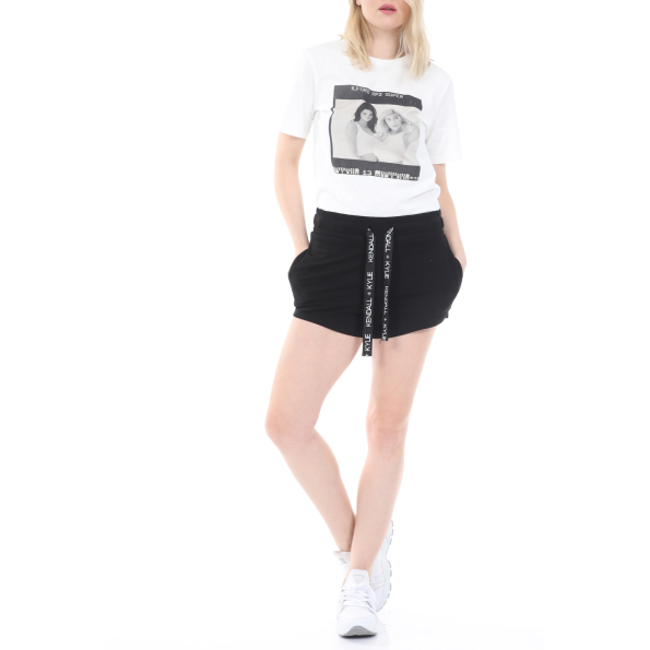Γυναικείο σορτς KENDALL  KYLIE BASIC LOGO μαύρο Γυναικεία
