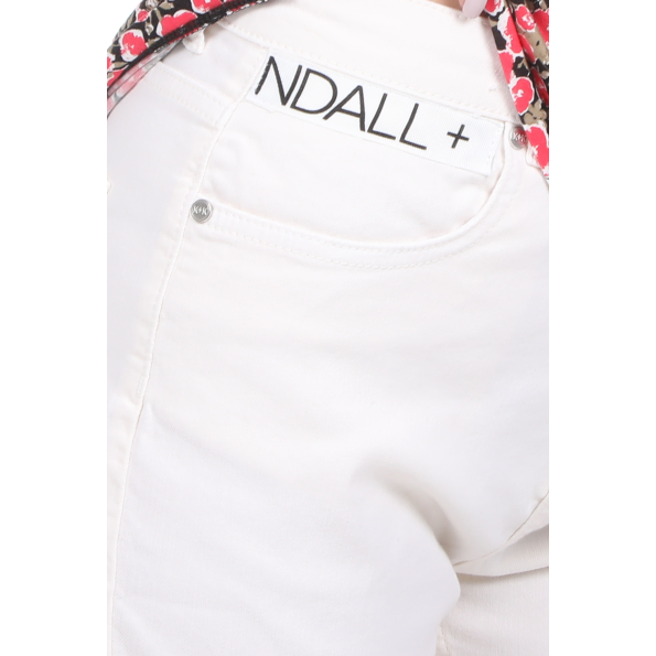 Γυναικείο jean σορτς KENDALL  KYLIE SLIM LOGO λευκό Γυναικεία