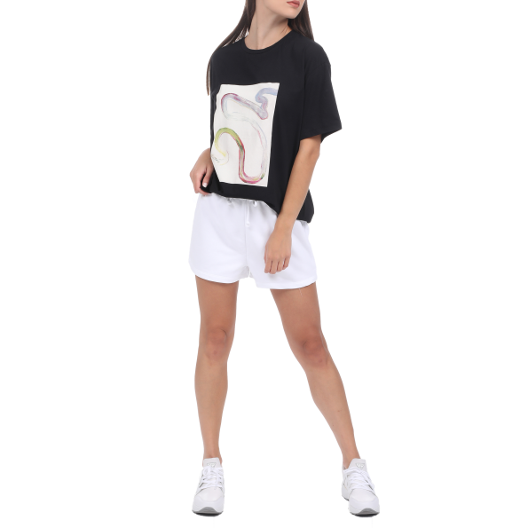 Γυναικείο σορτς NA-KD SWEATSHORTS λευκό Γυναικεία