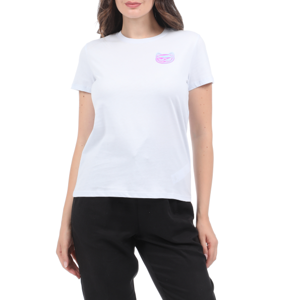Γυναικείο t-shirt KARL LAGERFELD mini ikonik choupette λευκό