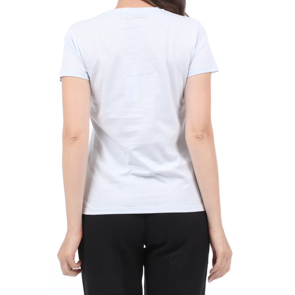 Γυναικείο t-shirt KARL LAGERFELD mini ikonik choupette λευκό Γυναικεία