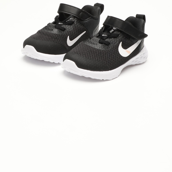 Βρεφικά αθλητικά παπούτσια NIKE REVOLUTION 6 NN DD1094 (TDV) μαύρα Παιδικά