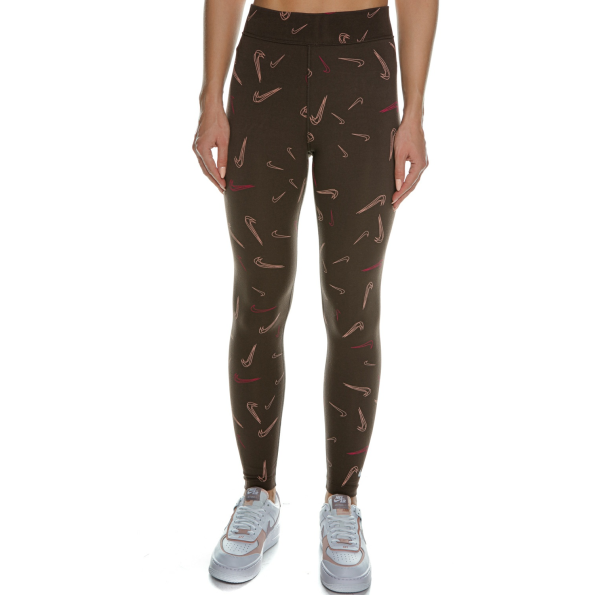 Γυναικείο κολάν χορού ΝΙΚΕ DO2577 W NSW HW TIGHT AOP PRNT καφέ