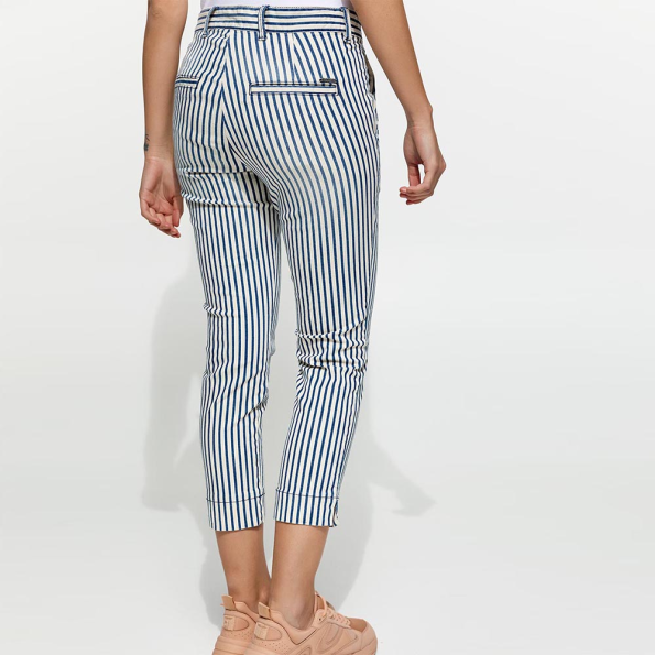 Γυναικείο παντελόνι EDWARD JEANS MAYA-F λευκό μπλε Γυναικεία