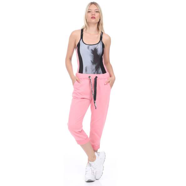 Γυναικείο παντελόνι φόρμας κάπρι BODYTALK REGULAR ροζ Γυναικεία