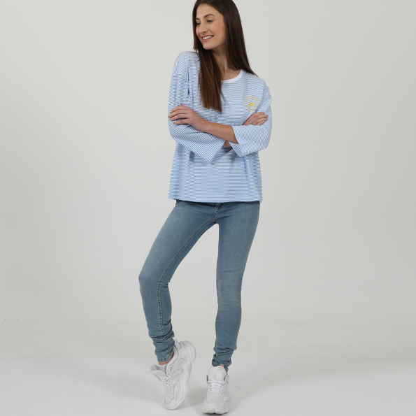 Γυναικείο jean παντελόνι BEVERLY HILLS POLO CLUB BHW.1S1.020.003 μπλε Γυναικεία
