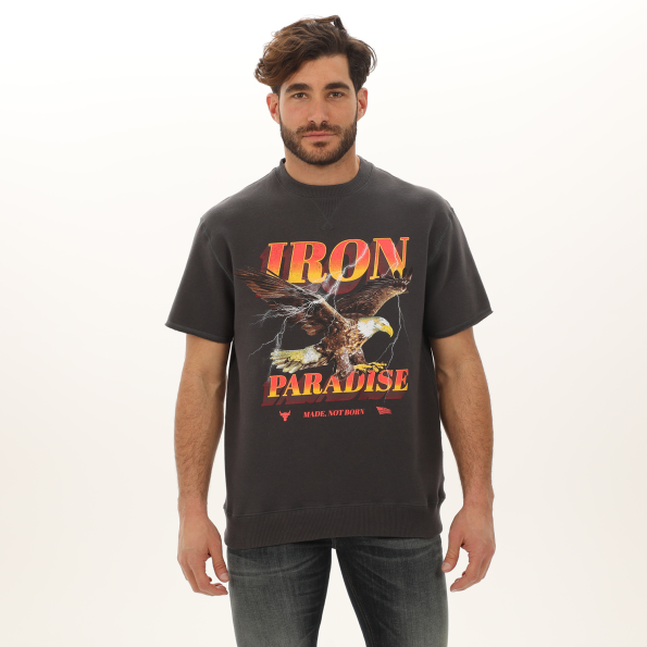 Ανδρική κοντομάνικη φούτερ μπλούζα UNDER ARMOUR 1367037 ανθρακί 