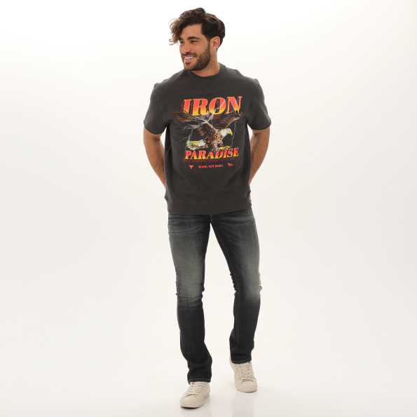 Ανδρική κοντομάνικη φούτερ μπλούζα UNDER ARMOUR 1367037 ανθρακί  Ανδρικά