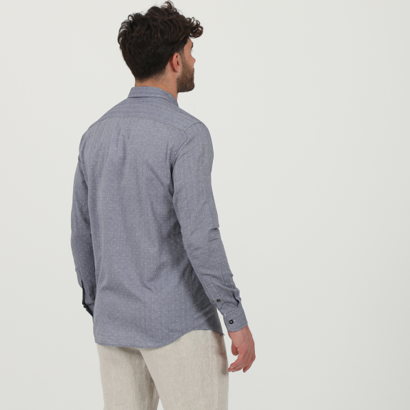 Ανδρικό πουκάμισο SSEINSE CI683SS APPAREL μπλε πουά Ανδρικά
