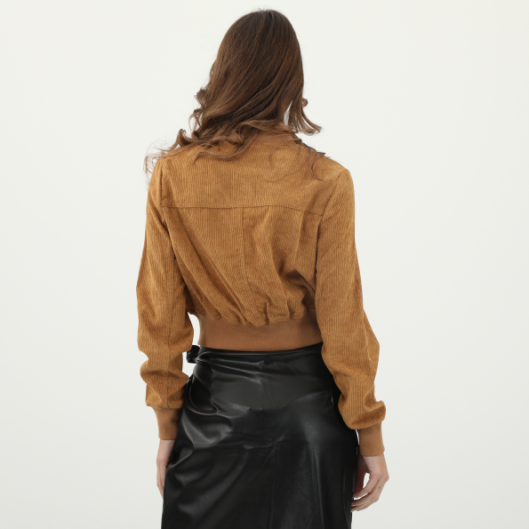 Γυναικείο cropped σακάκι KENDALLKYLIE εκρού Γυναικεία