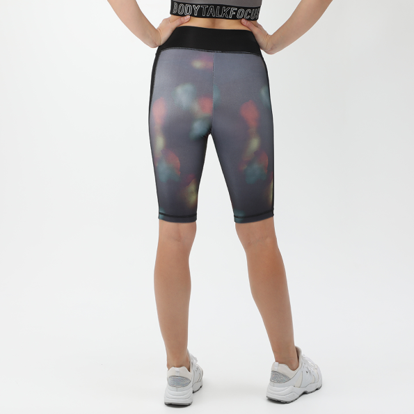 Γυναικείο ποδηλατικό κολάν BODYTALK FASCINATIONW-FLASH γκρι μαύρο Γυναικεία