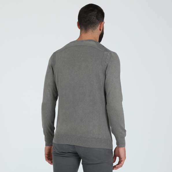 Ανδρική πλεκτή μπλούζα DIRTY LAUNDRY KNITWEAR γκρι Ανδρικά