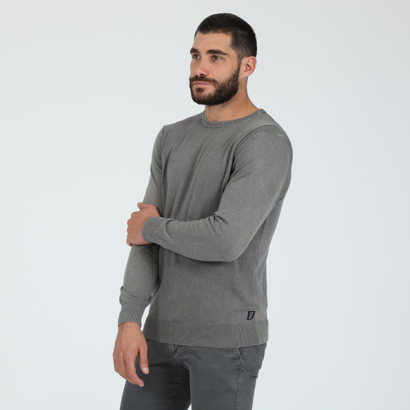 Ανδρική πλεκτή μπλούζα DIRTY LAUNDRY KNITWEAR γκρι Ανδρικά
