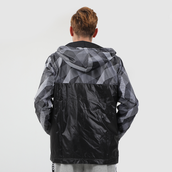 Ανδρικό αντιανεμικό jacket BODYTALK GYMM μαύρο γκρι Ανδρικά