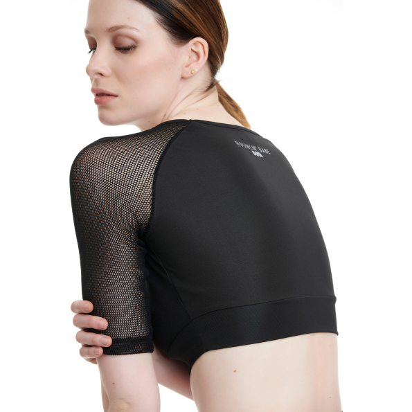 Γυναικείο αθλητικό cropped top BODYTALK 1211-909920 BOUNCINGBABE μαύρο Γυναικεία