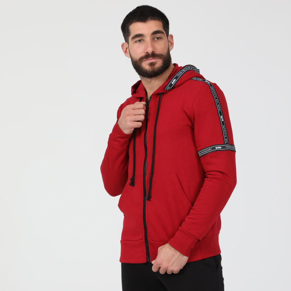 Ανδρική φούτερ ζακέτα BODYTALK STOCK PARKOURM κόκκινη Ανδρικά