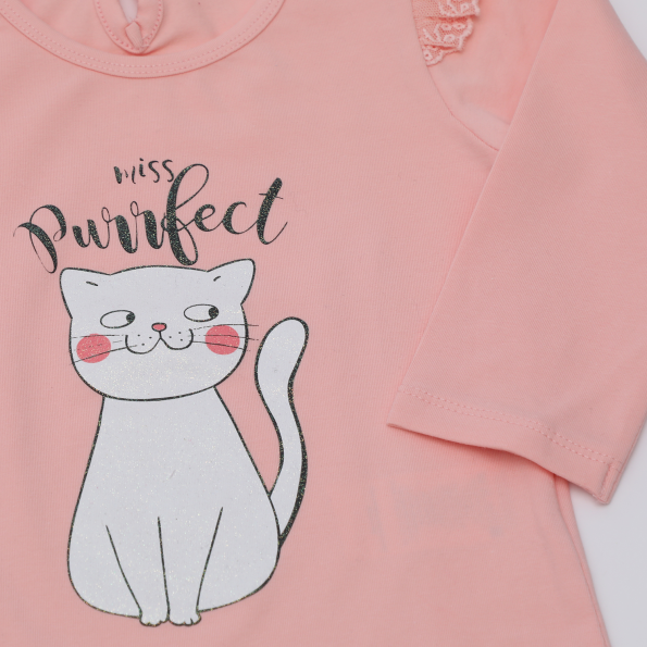 Παιδική μπλούζα SAM 0-13 PURRFECT ροζ Παιδικά