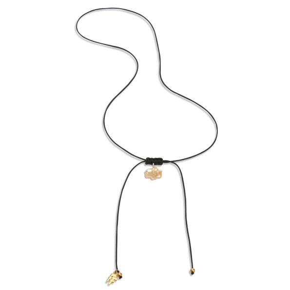 Γυναικείο κολιέ FOLLI FOLLIE Fashionable.Me ασήμι με επιχρυσωμένο motif ελεφαντάκι Γυναικεία